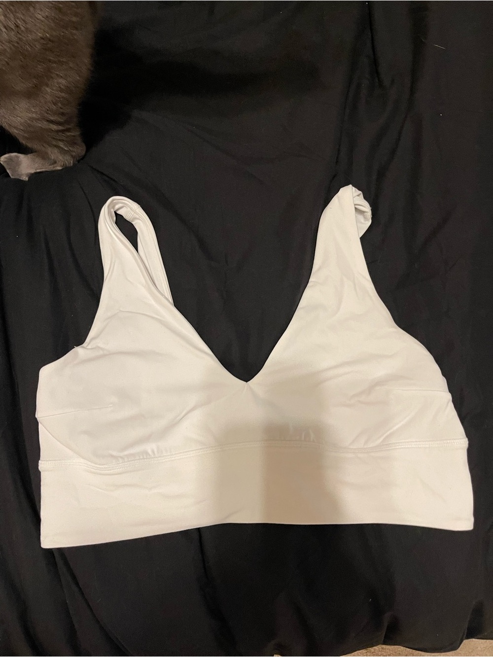 lululemon athletica White Wireless V-Neck Sports Bra